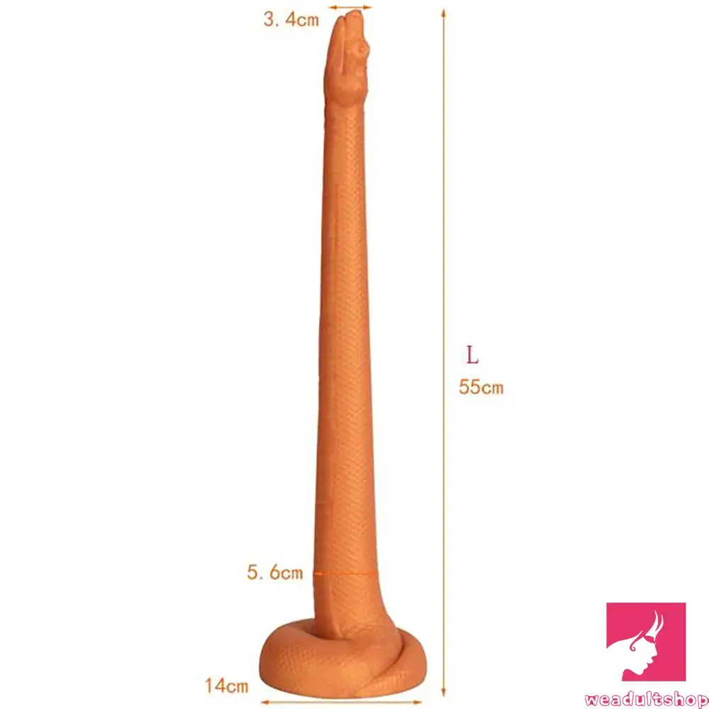 13.78in 17.72in 21.65in Super Long Large Silicone Soft Snake Dildo