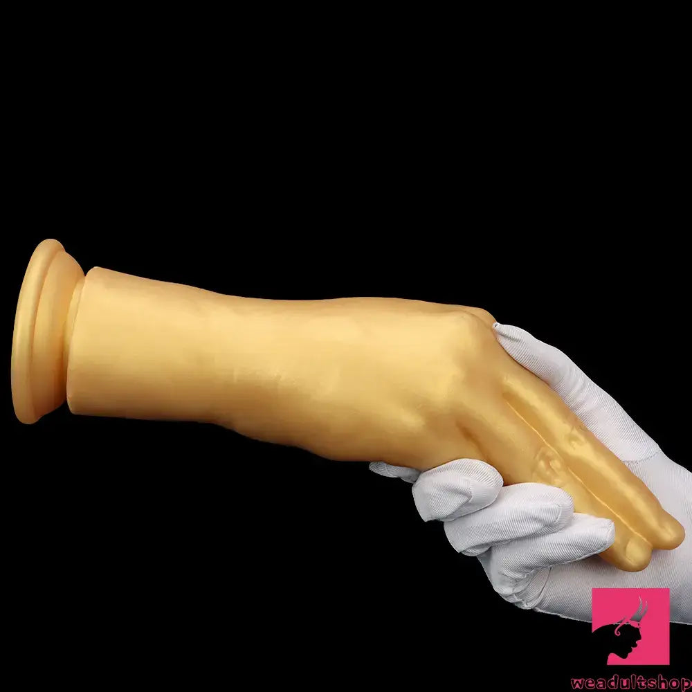 6.3in 8.66in 11.02in Gold Hands Silicone Soft Big Dildo For Fisting Toy