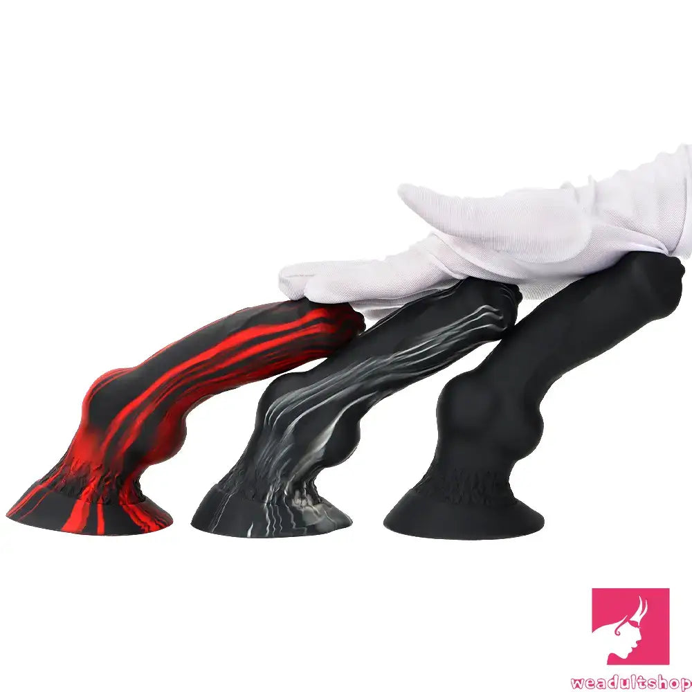 7.48in Silicone Soft Mixed Color Dog Cock Dildo For Love Sex Toy