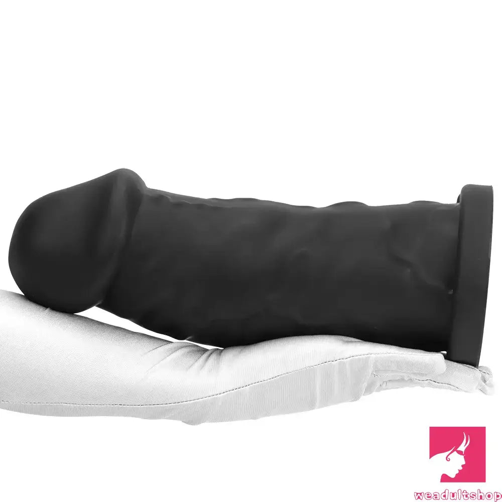 9.25in 11.02in 12.2in Super Big Silicone Soft Black Mushroom Real Dildo