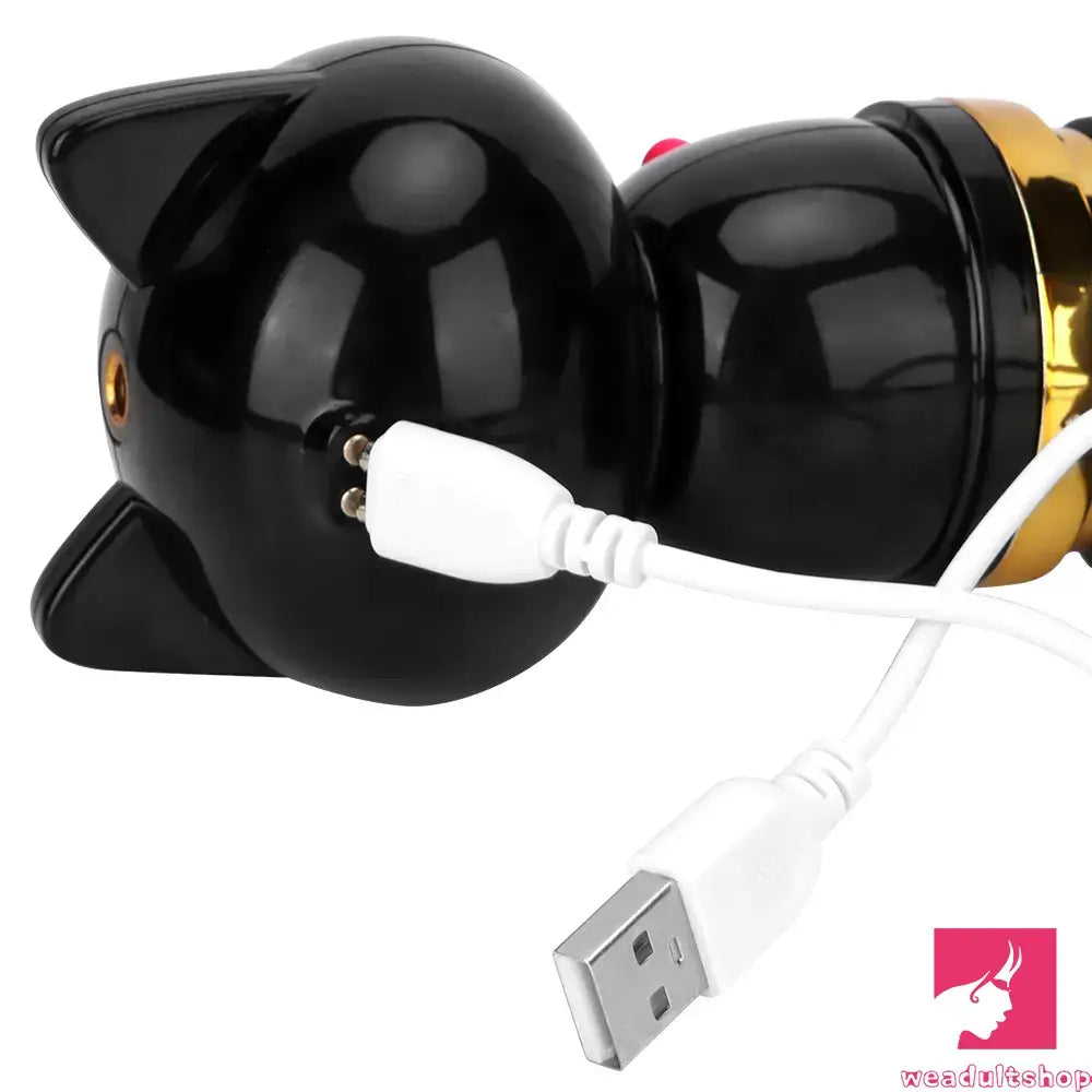 7.87in Cat Heating Thrusting Vibrating Remote Dildo Gun Fucking Sex Machine