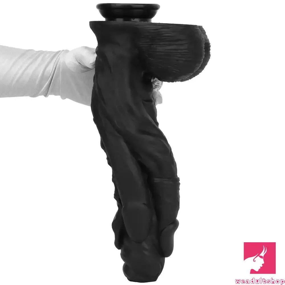 11.41in 12.6in 15in Super Big Silicone Soft Black Fantasy Love Real Dildo