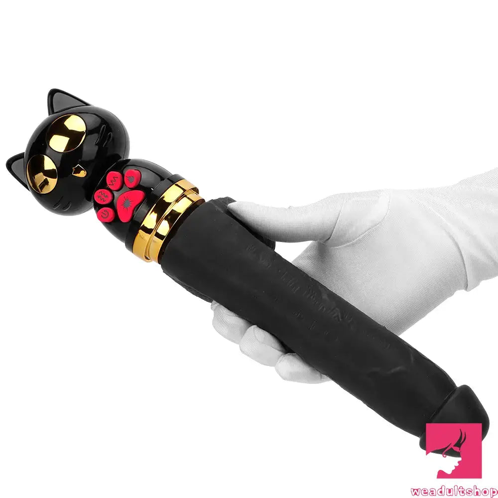 7.87in Cat Heating Thrusting Vibrating Remote Dildo Gun Fucking Sex Machine