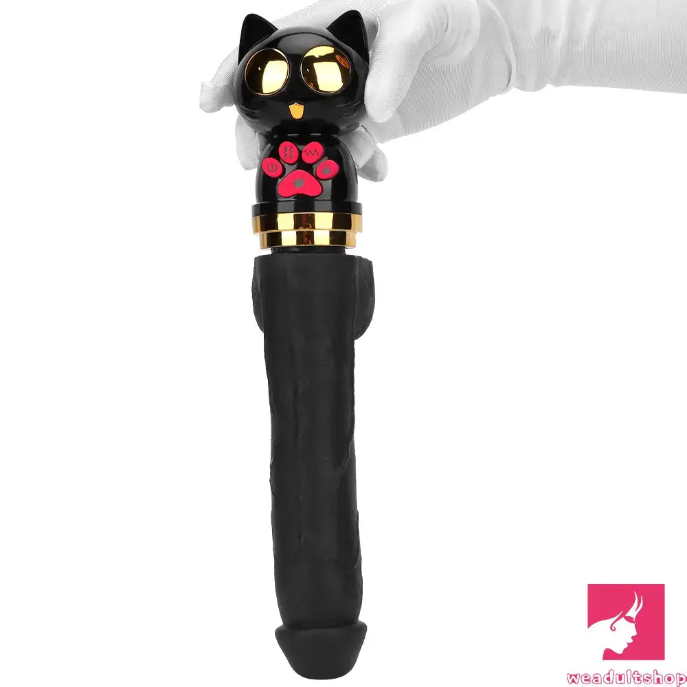7.87in Cat Heating Thrusting Vibrating Remote Dildo Gun Fucking Sex Machine