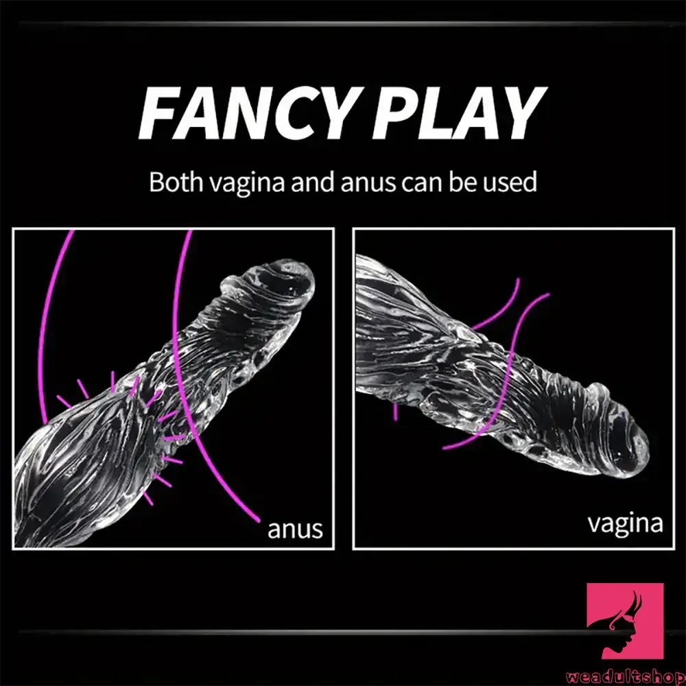 9.5in 10.7in 11.8in Clear Crystal Huge Animal Dildo For Love Adult Toy