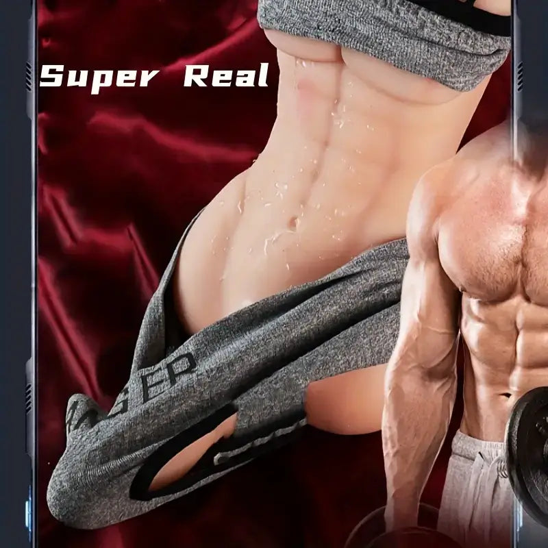 6.69in Realistic Rubber Dildo With TPE Sex Doll Torso For Gay Male