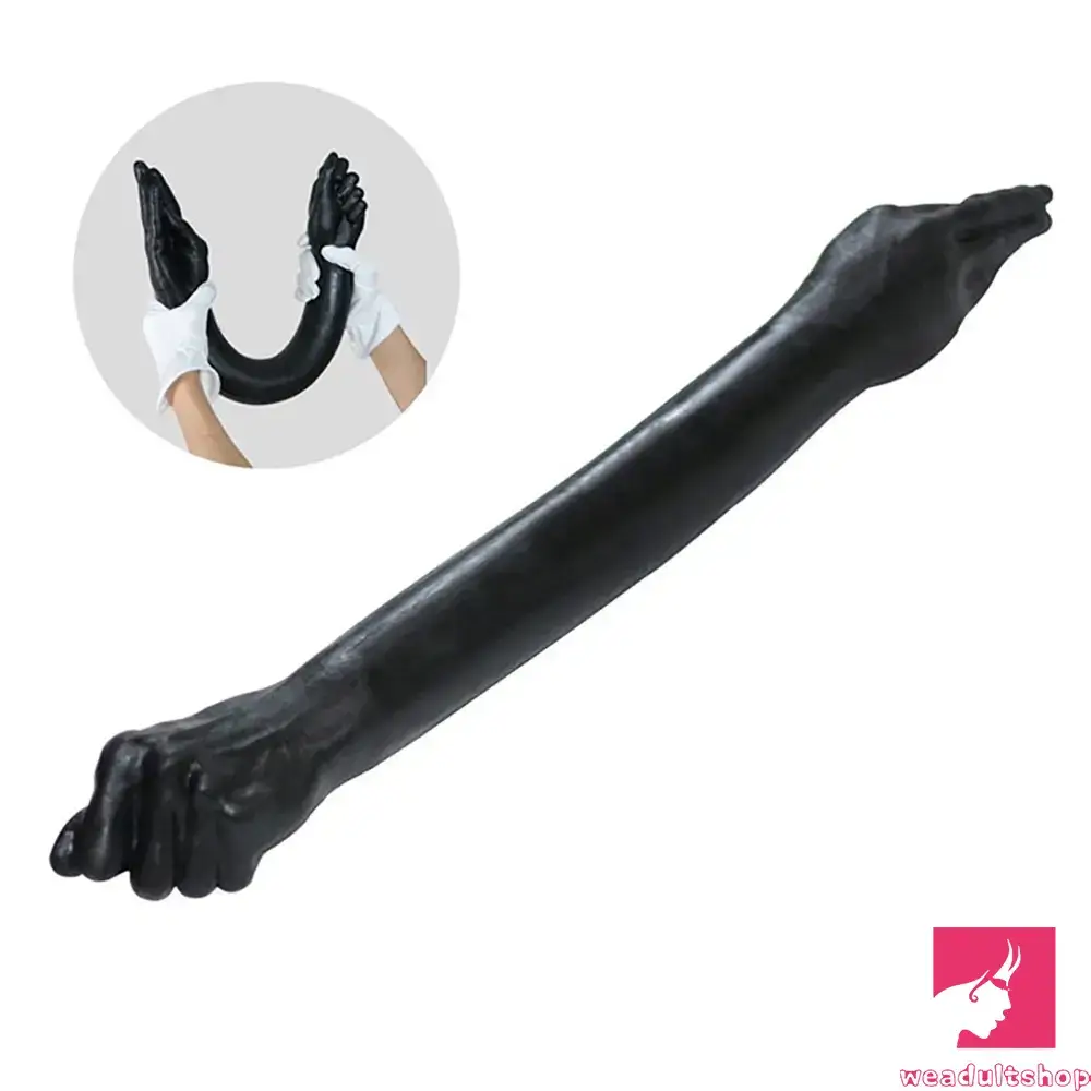 25.59in Fantasy PVC Cock Huge Long Black Hand Fist Anal Dildo
