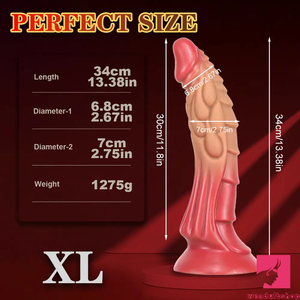 7.48in 9.45in 11.02in 13.38in Big Dragon Fantasy Silicone Soft Cock Dildo