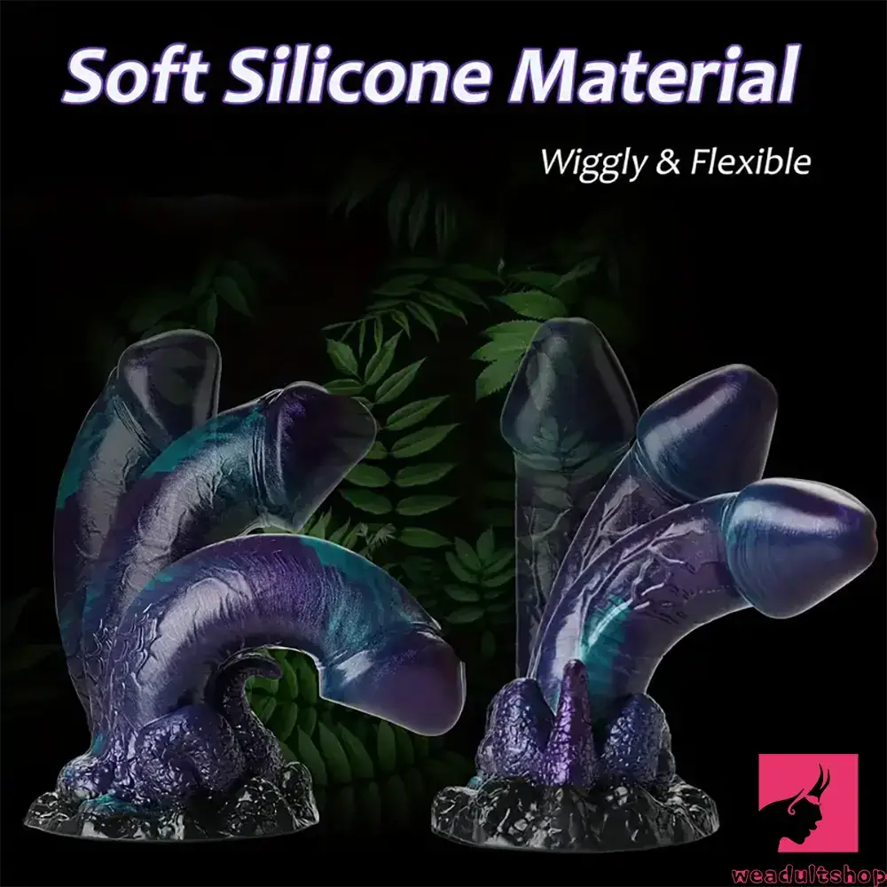7.6in Dragon Fantasy Silicone Anal Monster Male Dildo With Tentacle