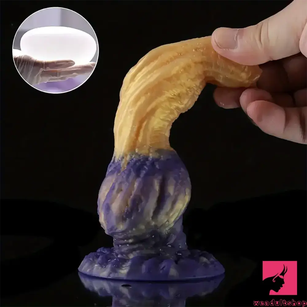 6.38in Liquid Silicone Soft Monster Dildo For Women Sex Orgasm