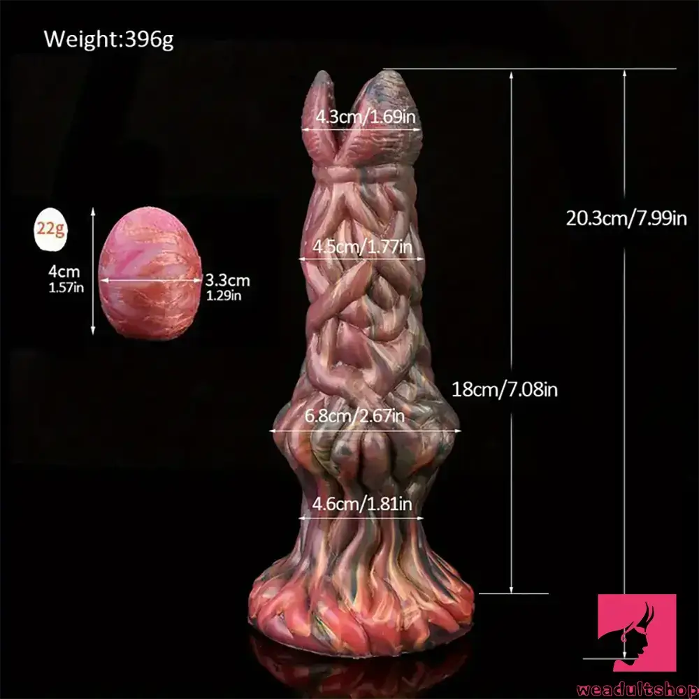 7.99in Silicone Soft Big Knot Alien Ovipositor Dildo For Female Lay Eggs