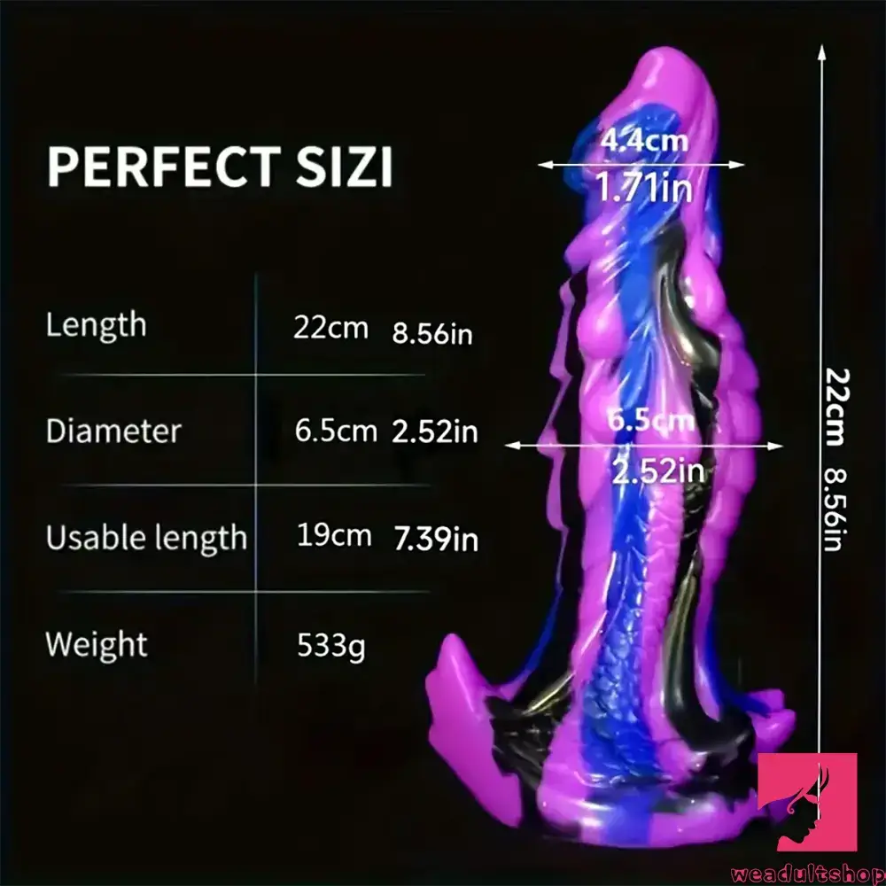 8.56in Large Animal Dragon Odd Silicone Soft Dildo Prostate Sex Toy