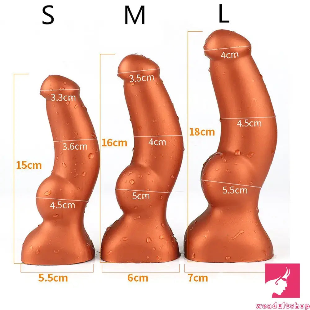 5.9in 6.3in 7.09in Silicone Soft Dog Cock Dildo For Increased Love