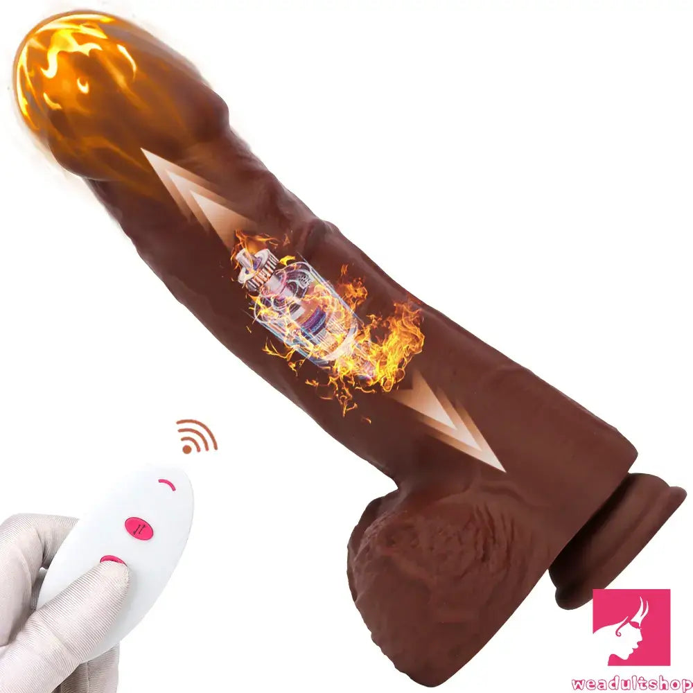 9.84in Lifelike Remote Control Auto Heating Thrusting Vibrating Dildo