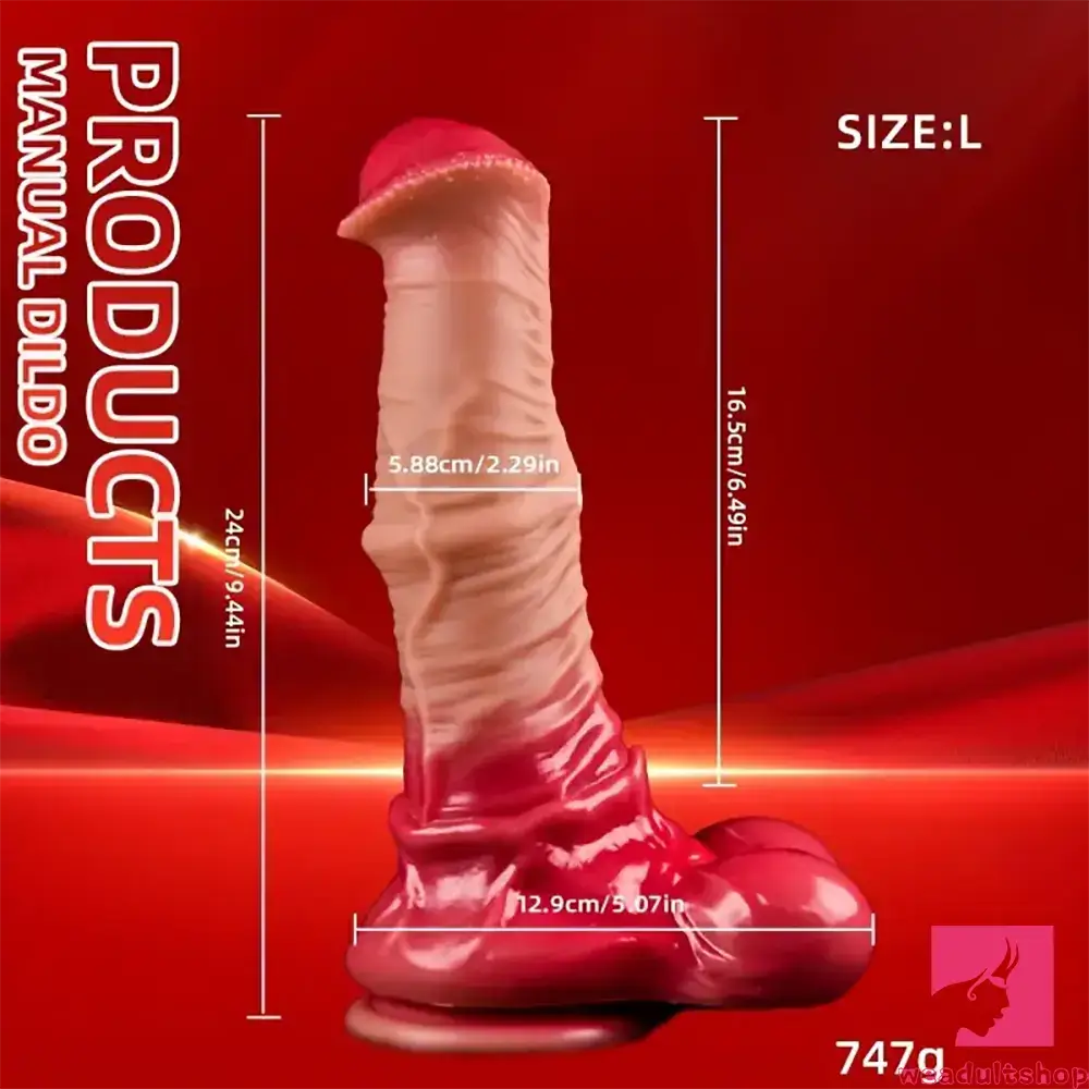 7.4in 8.46in 9.44in 10.03in 11.22in Big Silicone Soft Horse Cock Dildo