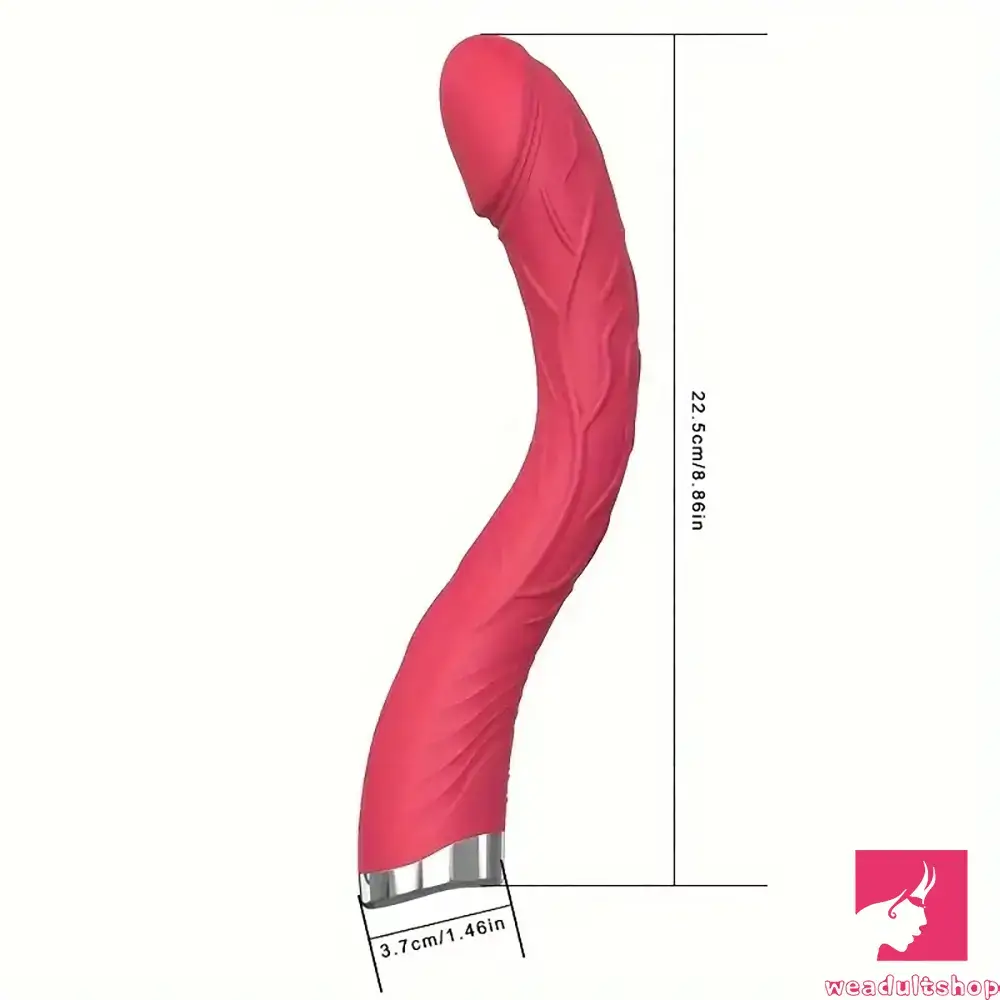 8.86in Big Curved Vibrating Automatic Dildo External Clit Opener