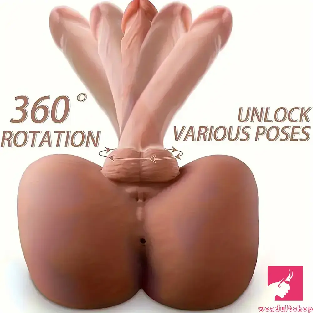 7.87in Premium Realistic Silicone Soft Dildo Sex Torso With Anus