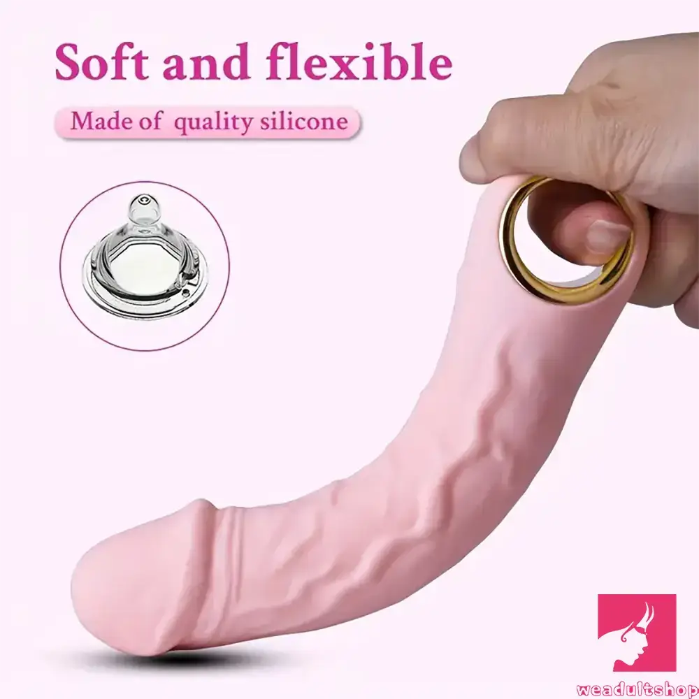 7.08in Liquid Silicone Bendable Soft Vibrating Dildo For Couples