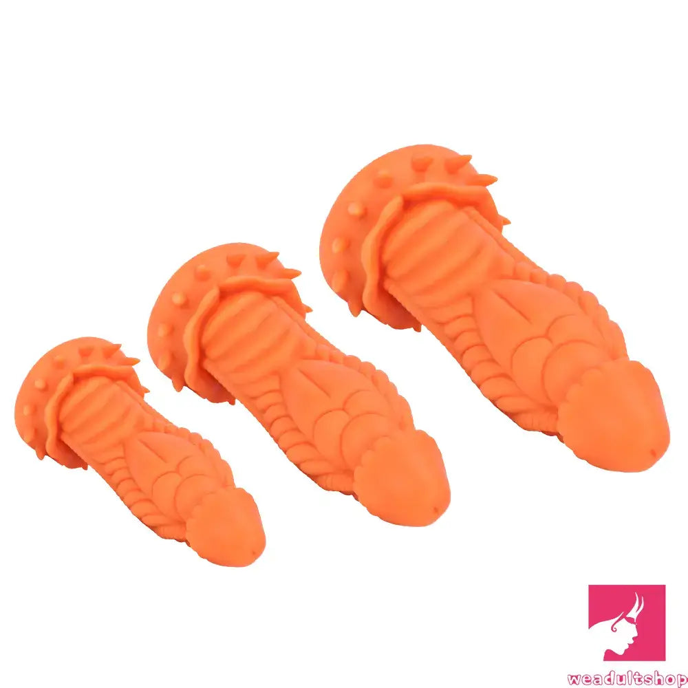 7.87in 10.43in 12.6in Fantasy Silicone Flexible Big No Eggs Dragon Dildo