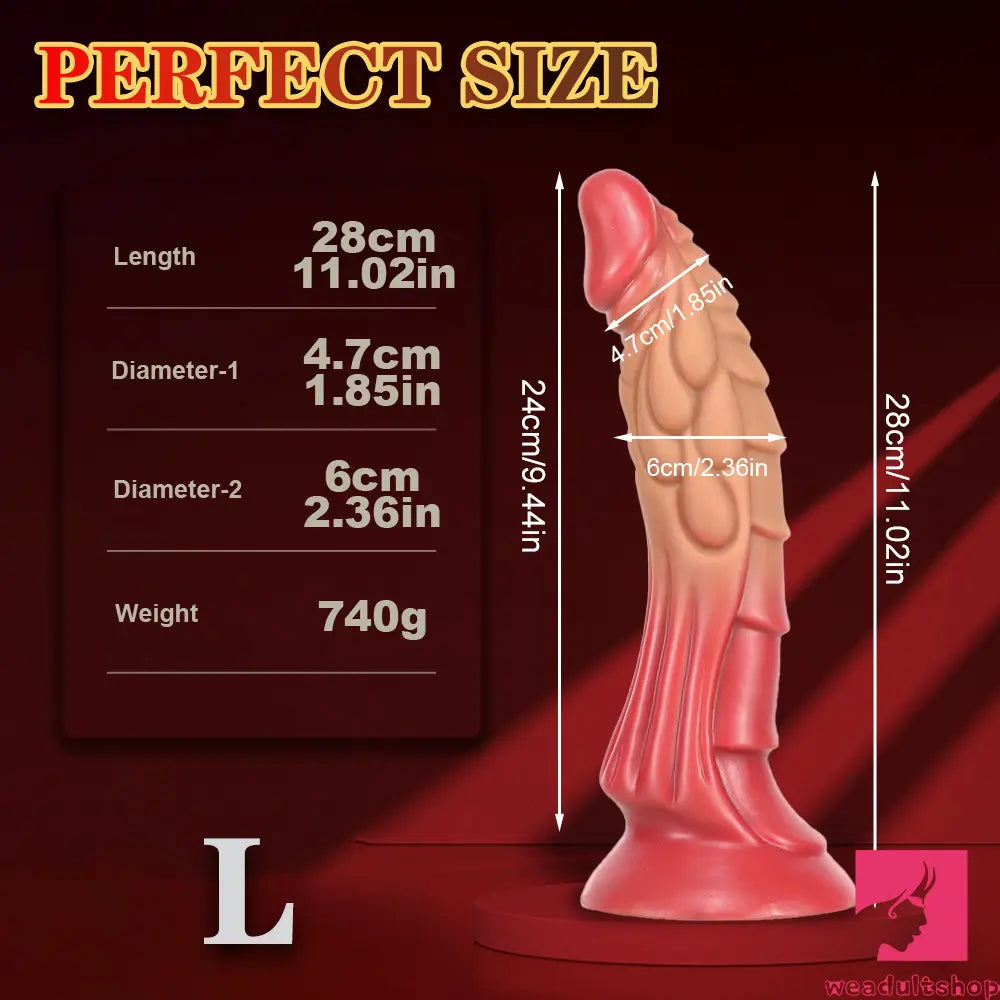7.48in 9.45in 11.02in 13.38in Big Dragon Fantasy Silicone Soft Cock Dildo