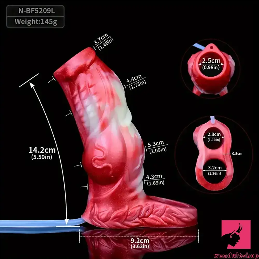 4.8in 5.59in Soft Liquid Silicone Monster Ejaculating Dildo Sleeve For Delay