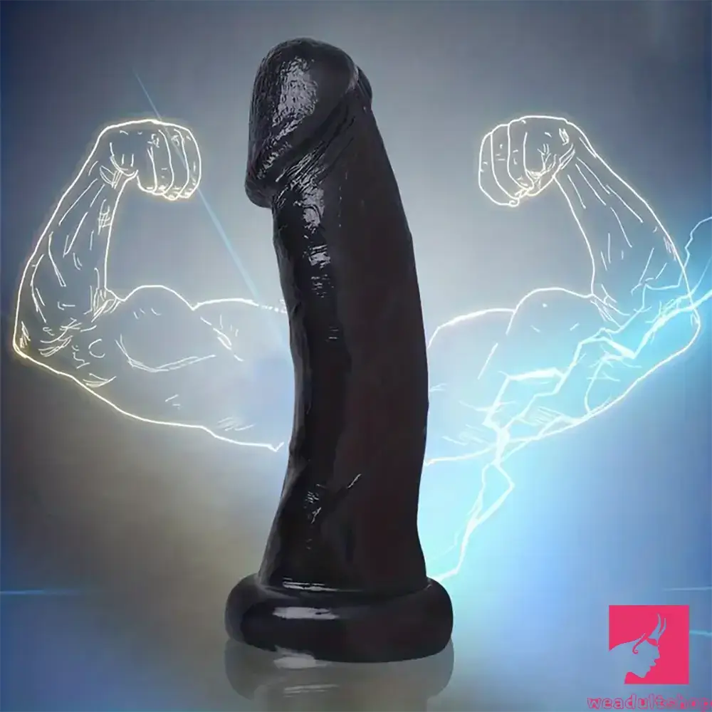 8.5in Real Cock Big Black Dildo Penis Anal Expander For Anus Orgasm