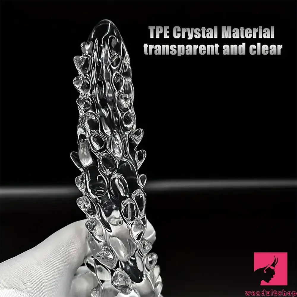 14.8in 18.7in 22.6in Clear Long Dual Heads Huge Spiked Dildo For Adults
