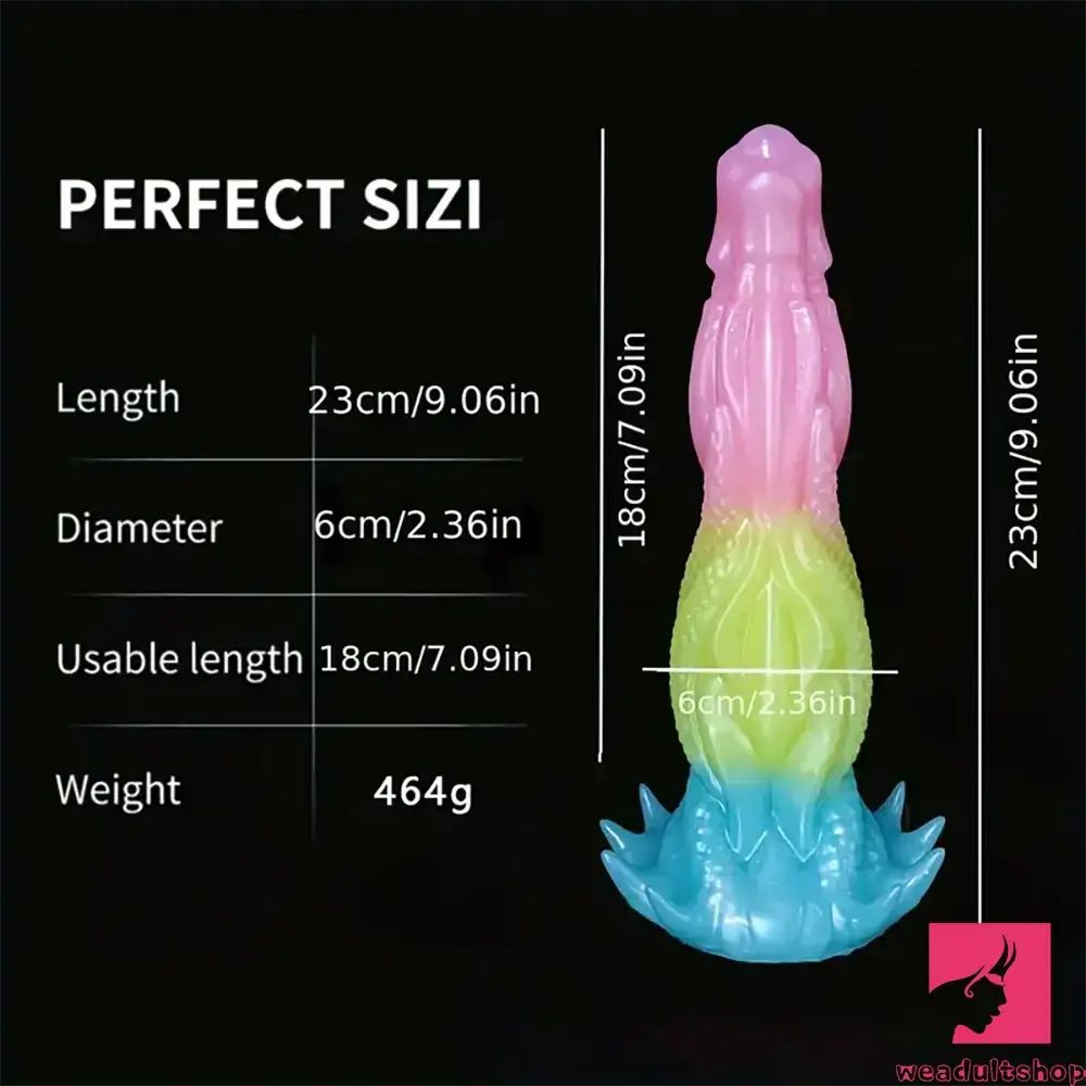 9.06in Silicone Dragon Big Soft Dildo For G-Spot Anal Stimulation Love