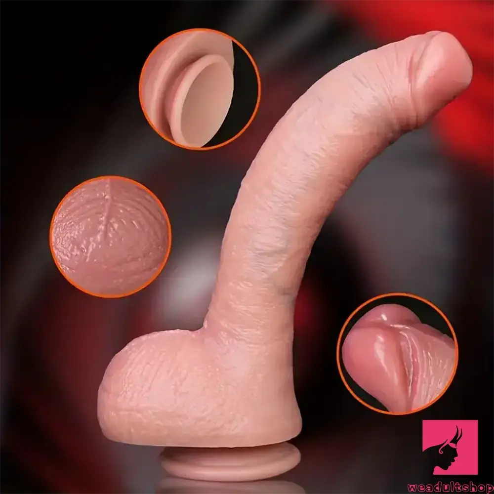 10.1in Realistic Large Silicone Soft Anal Dildo For Adult Couple Flirting Sex