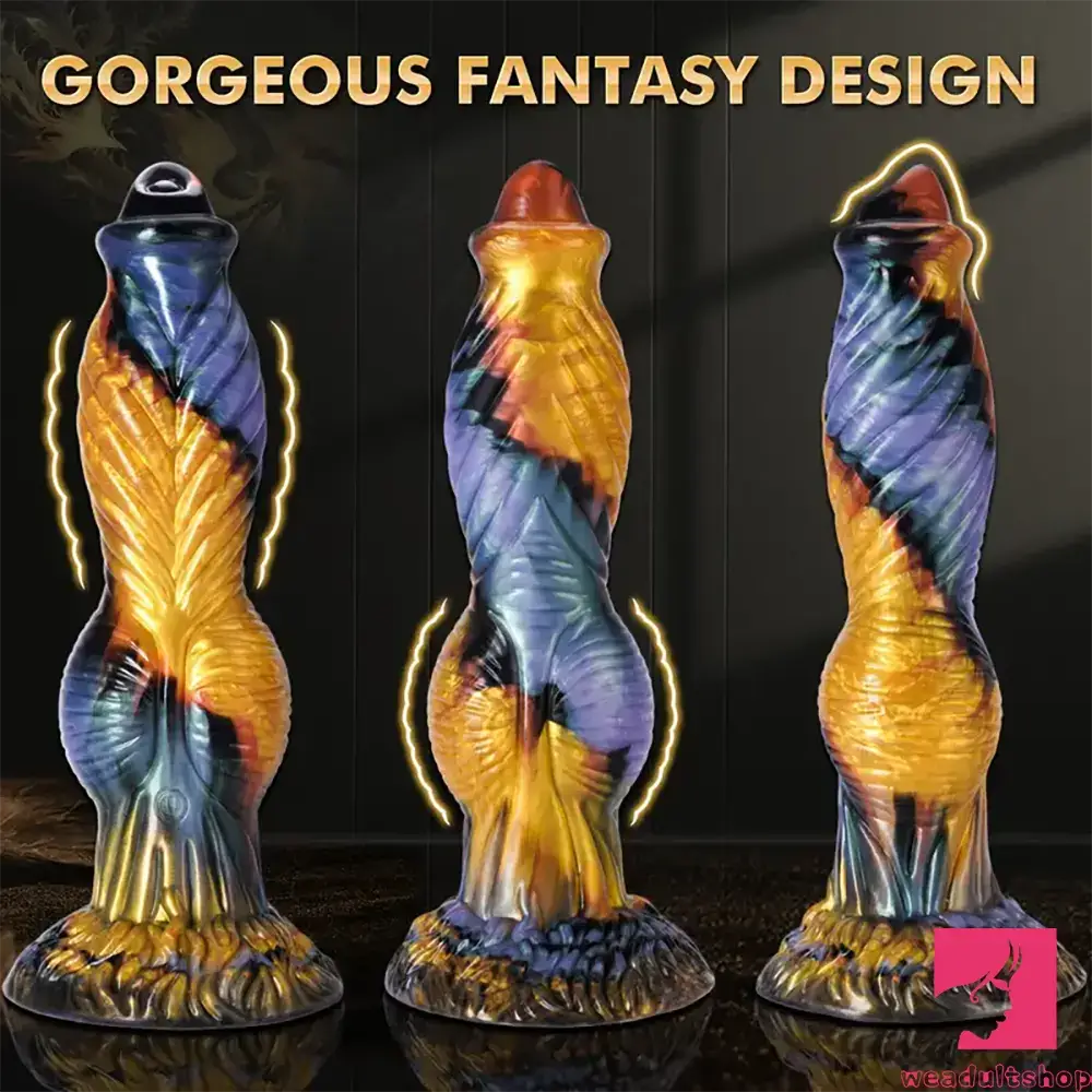 10.23in Silicone Telescopic APP Control Monster Vibrating Real Dildo