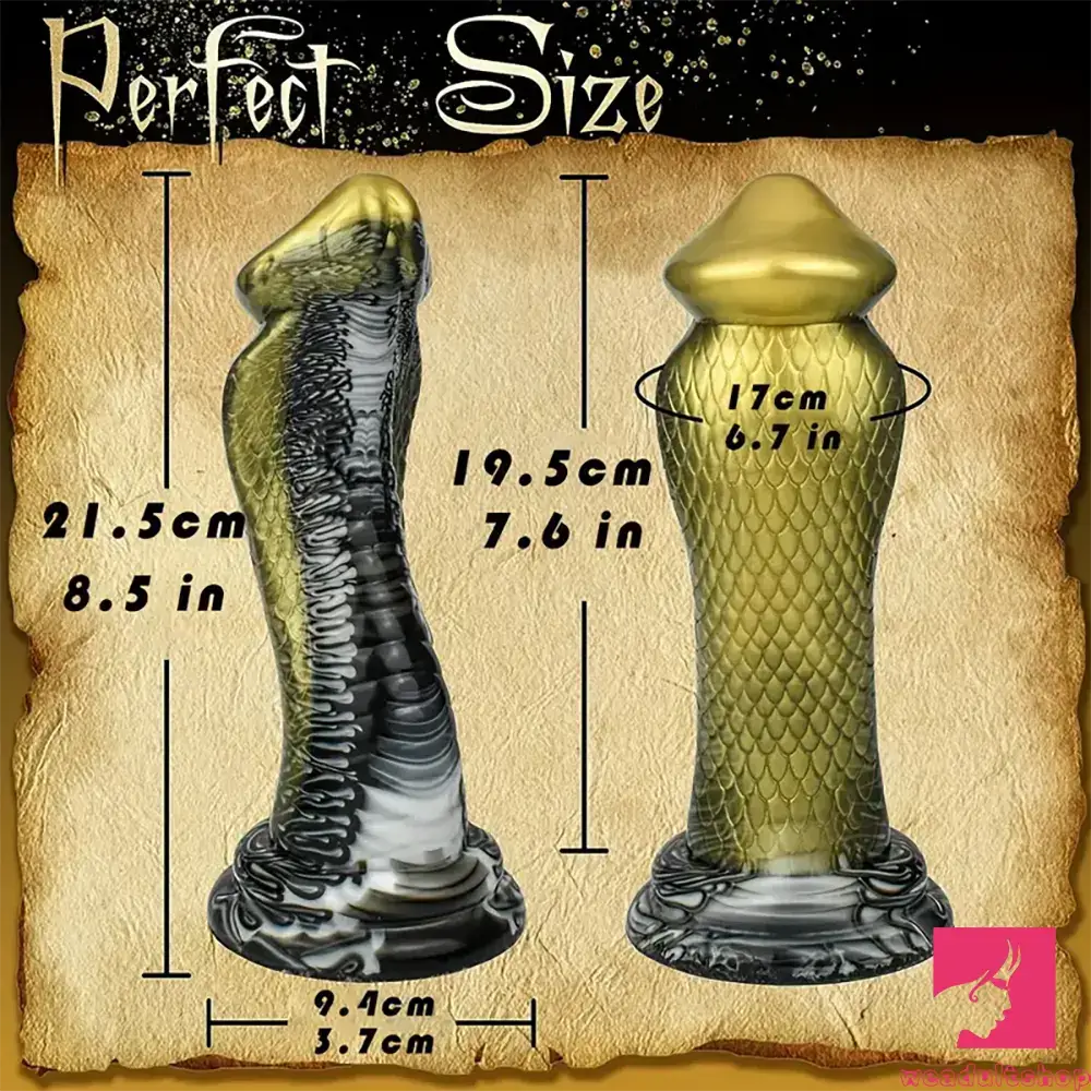 8.5in Big Silicone Soft Monster Animal Snake Dildo For Vagina Anus