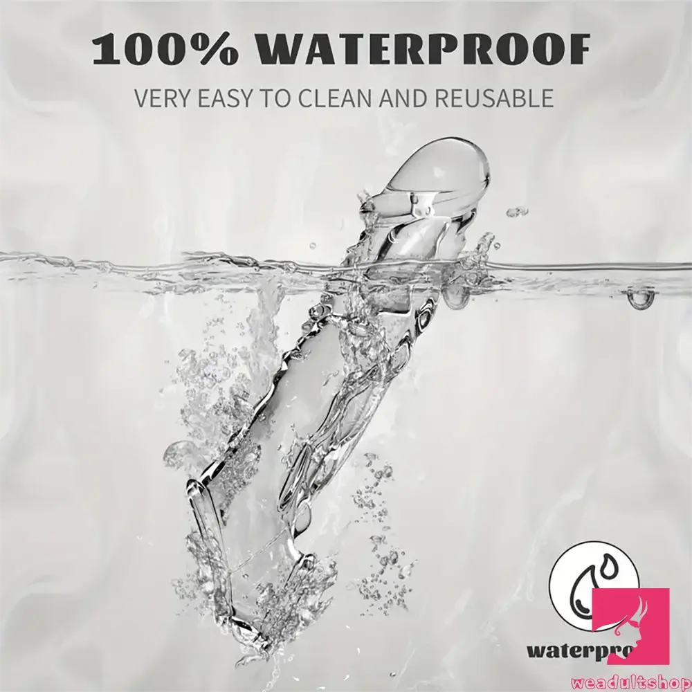 8.6in Vibrating Dildo Sleeve TPE Soft Cock Enlargement Love Toy