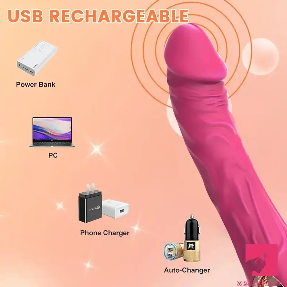 8.6in Premium Silicone Vibrating Realistic Women Vibrator Dildo