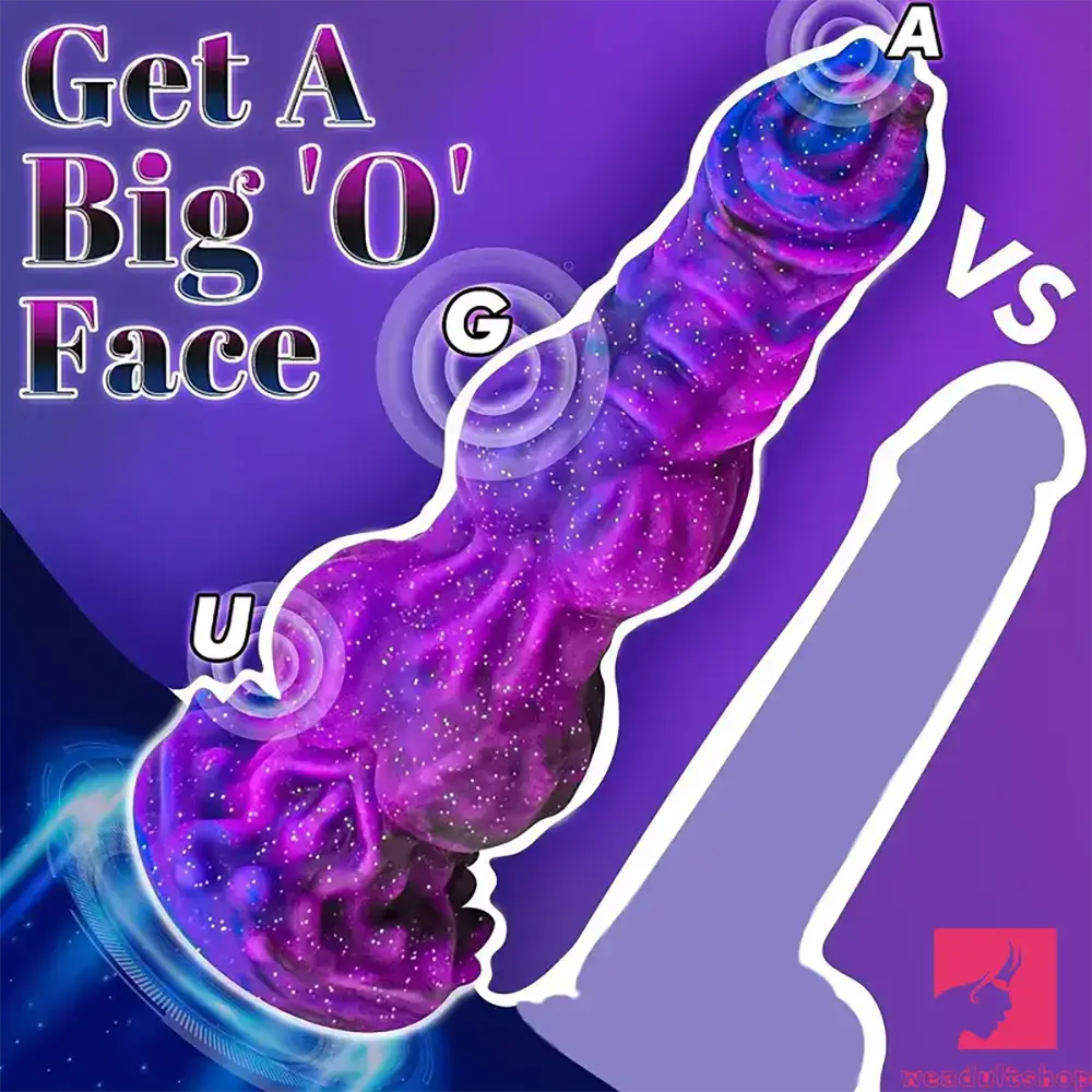 9.65in Real Silicone Soft Glowing Fantasy Dildo For Anal Expansion