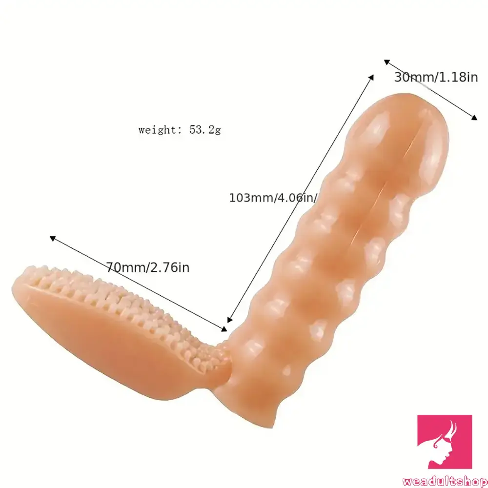 4.06in Vibrating Middle Finger Dildo For Clit Prostate G Spot Vibrator
