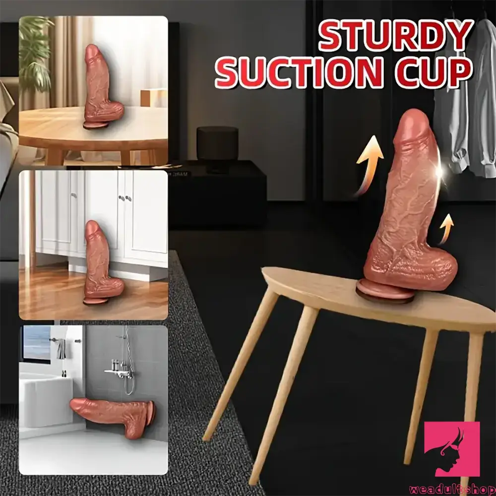 9.84in Realistic Silicone Big Flexible Dildo For Hands-Free Sex Play