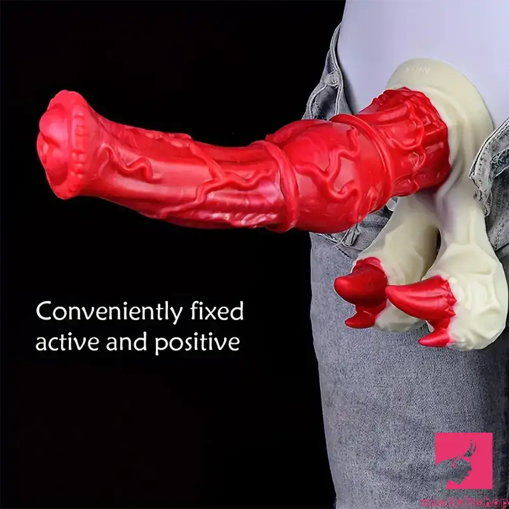 10.04in Big Animal Horse Cock Silicone Soft Cock Dildo For Clit Dilator