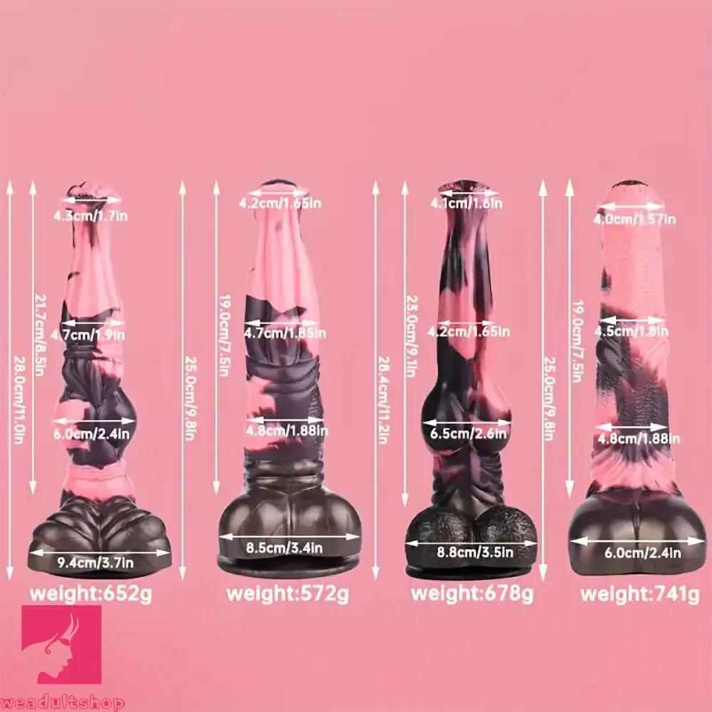 9.8in 11in 11.2in Soft Silicone Fantasy Large Horse Penis Animal Dildo