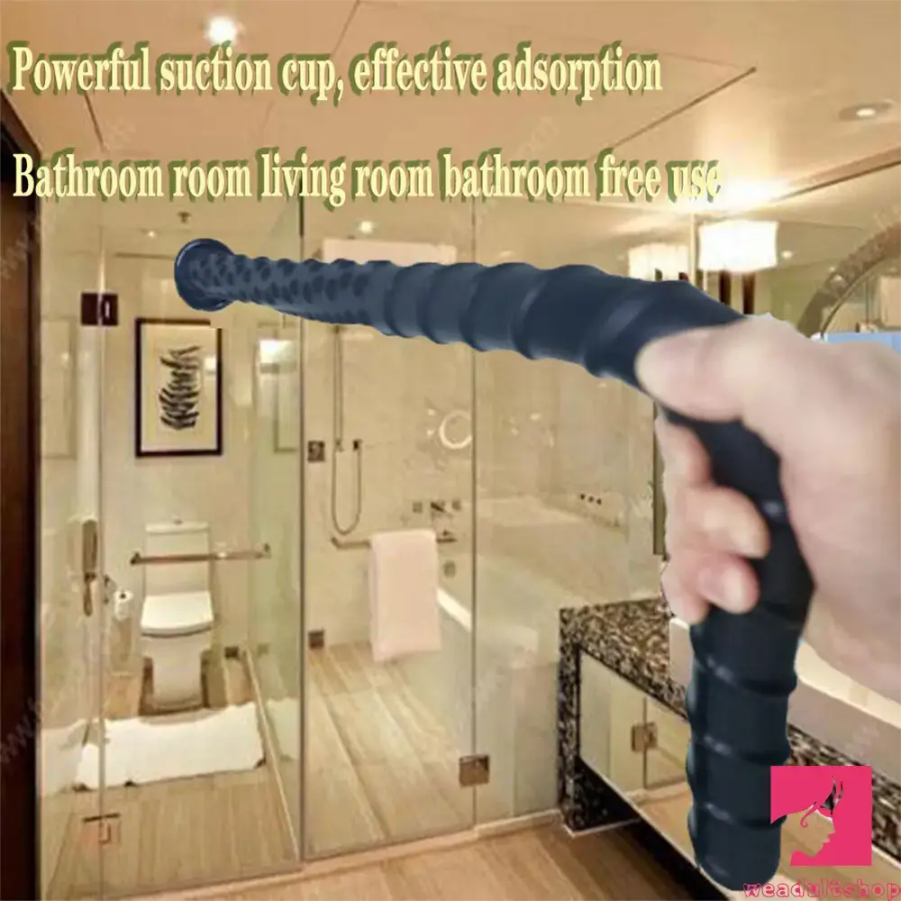 27.56in PVC Extra Huge Long Spiked Spiral Rebar Dildo Anal Plug