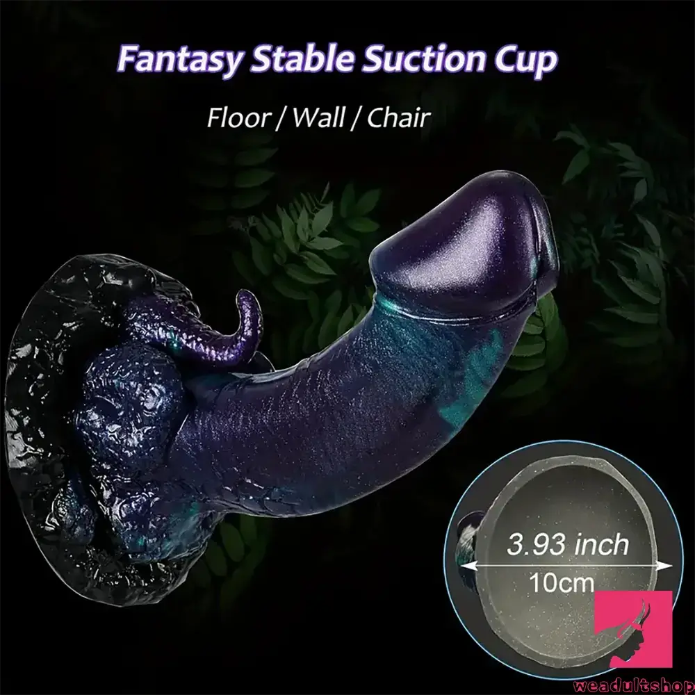 7.6in Dragon Fantasy Silicone Anal Monster Male Dildo With Tentacle