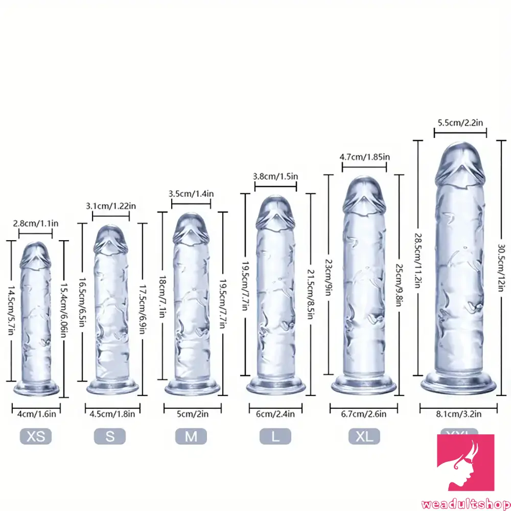 6.06in - 12in TPE Unisex Real Dildo Sex Toy Masturbator Vaginal Dilator