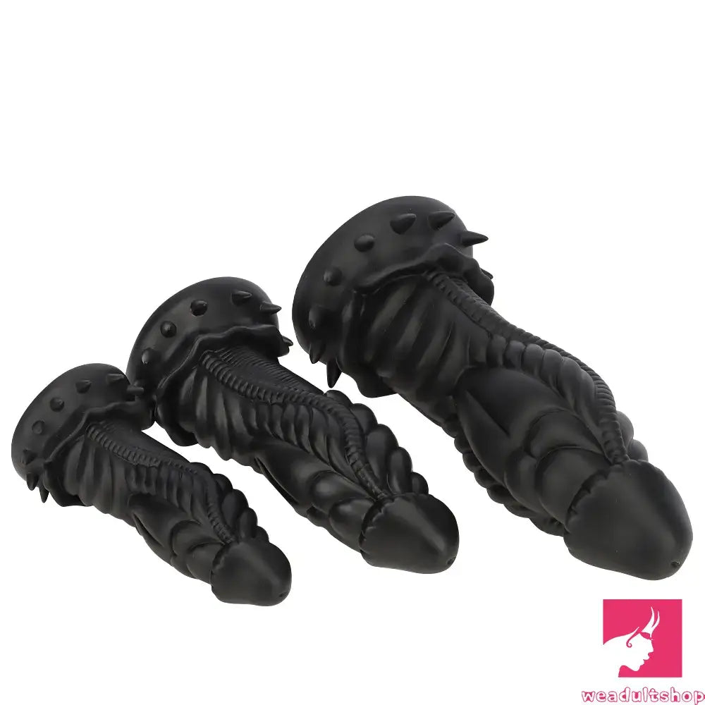 7.87in 10.43in 12.6in Fantasy Silicone Flexible Big No Eggs Dragon Dildo
