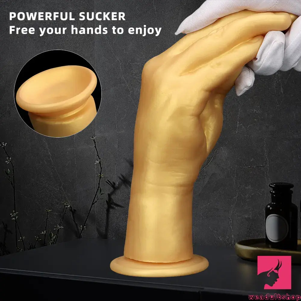 6.3in 8.66in 11.02in Gold Hands Silicone Soft Big Dildo For Fisting Toy