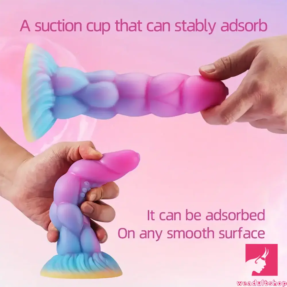 7.8in Monster Luminous Silicone Women Dildo For Hands-Free Sex Play