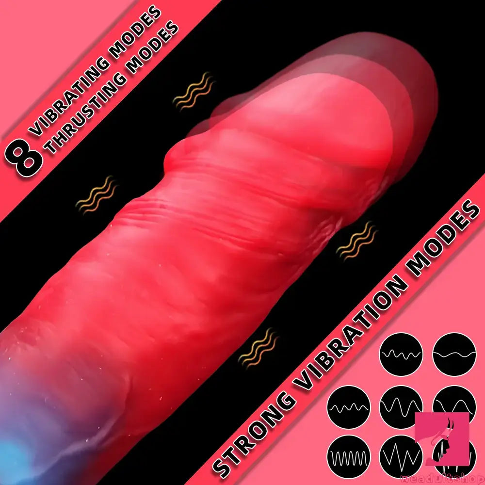 9.05in Big Smart Heating Thrusting Vibrating Remote Auto Dildo