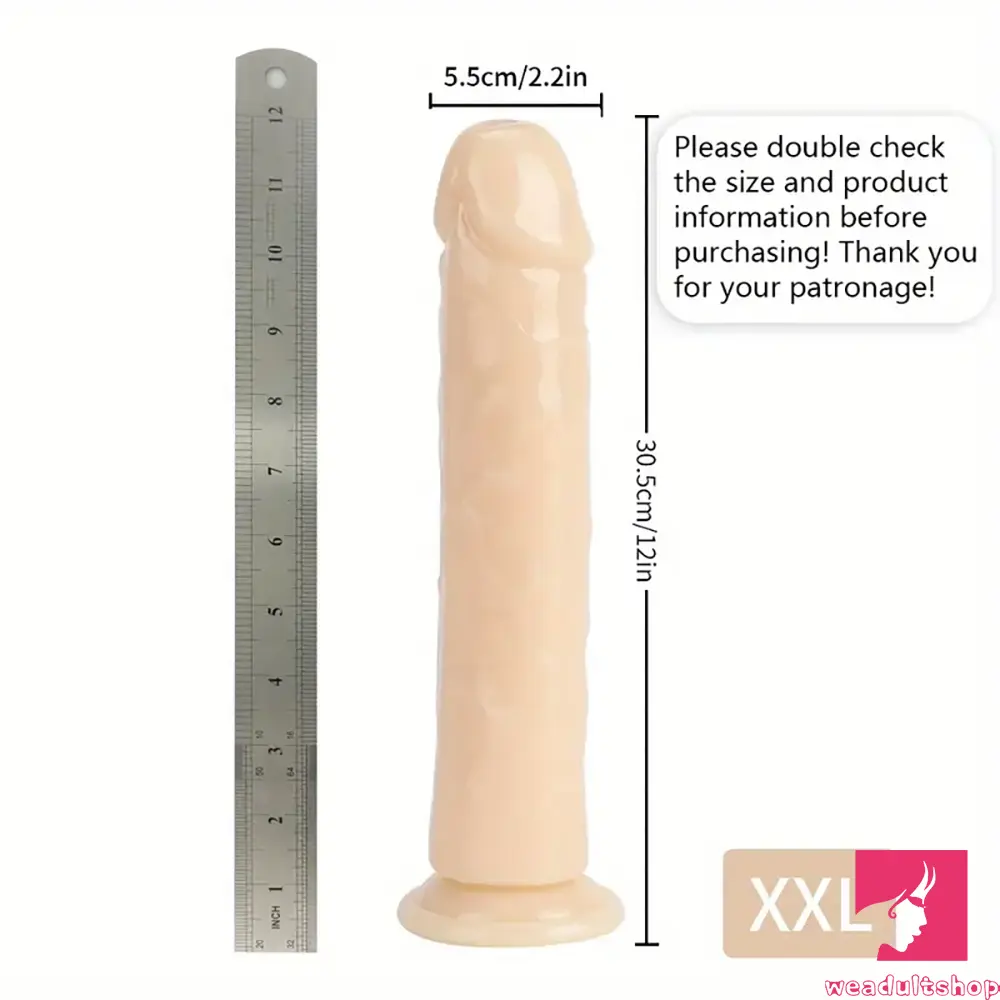 6.06in - 12in TPE Unisex Real Dildo Sex Toy Masturbator Vaginal Dilator