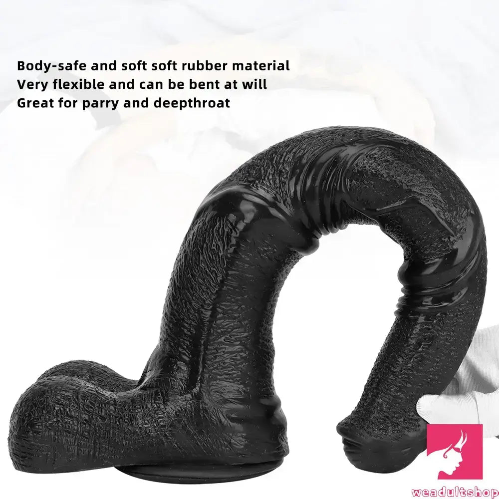 14.76in Extra Long Huge Black Soft Liquid Silicone Horse Penis Dildo