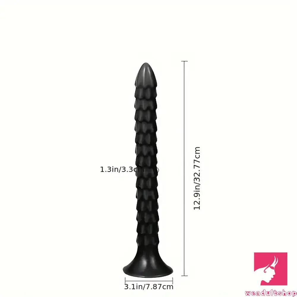 12.9in Big Spiked Long Skinny Dildo For Anus Stimulation Love Toy