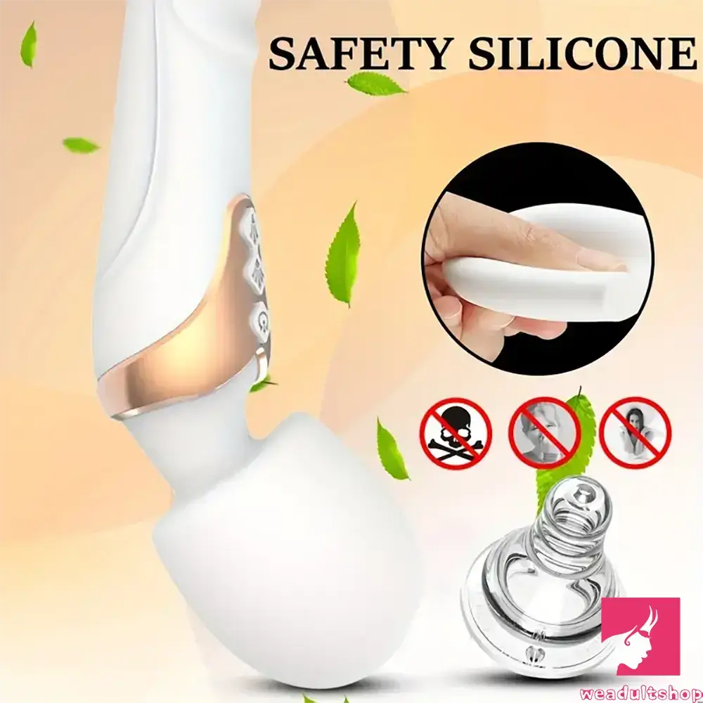 9.96in Dual Motor Silicone Big Wand G-Spot Vibrating Dildo Vibrator