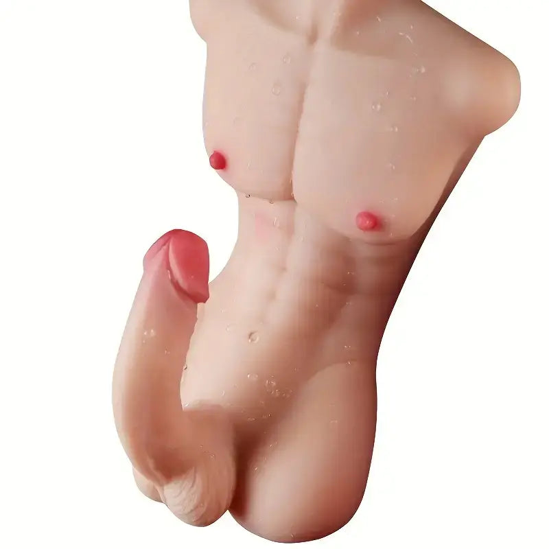 6.69in Realistic Rubber Dildo With TPE Sex Doll Torso For Gay Male